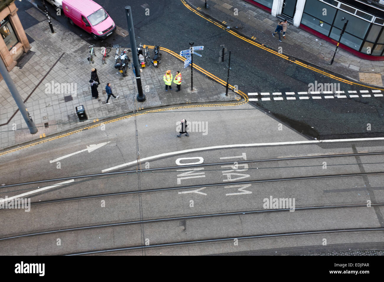Tram road markings hires stock photography and images Alamy