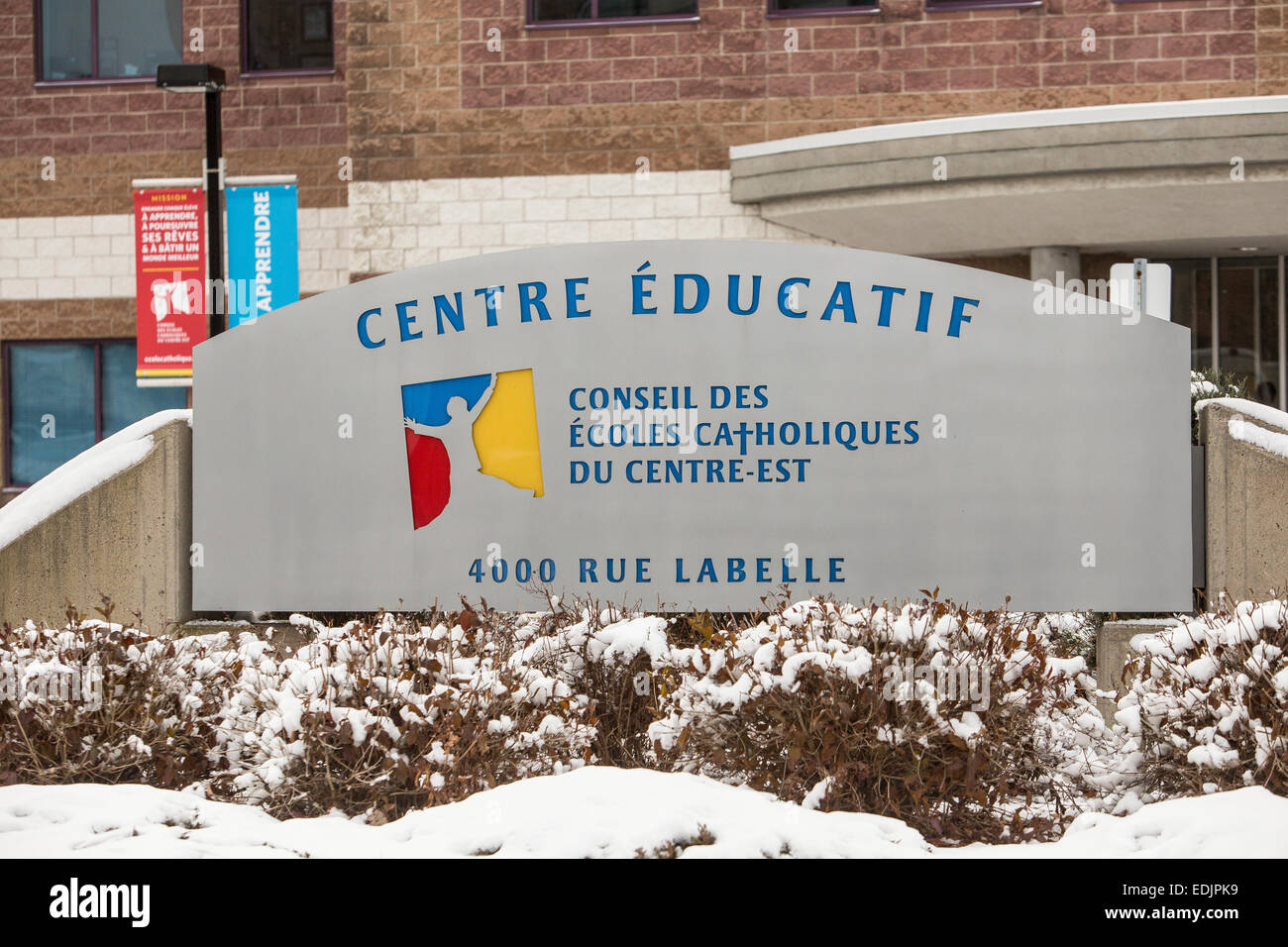 Board office of the Conseil des Ecoles catholiques du Centre-Est is pictured in Ottawa Stock Photo