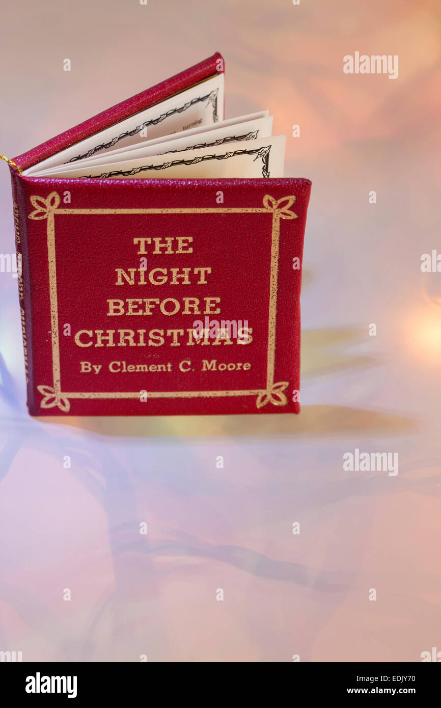 Vintage "The Night Before Christmas" MiniBook Christmas Ornament Still