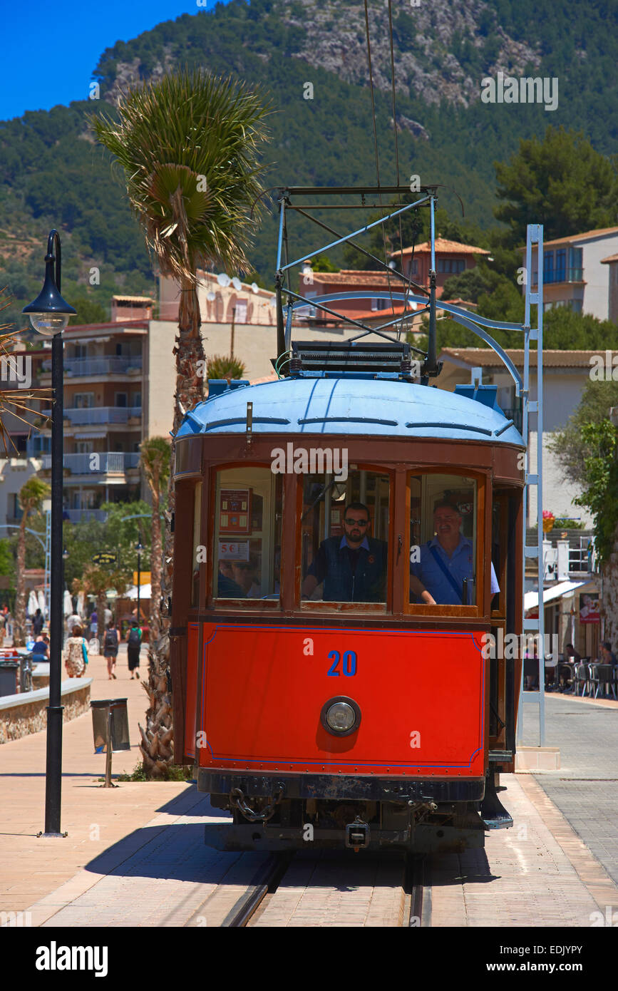 Soller, Old Tram, Mallorca, Majorca, Balearic Islands, Mediterranean Sea, Spain, Europe Stock Photo