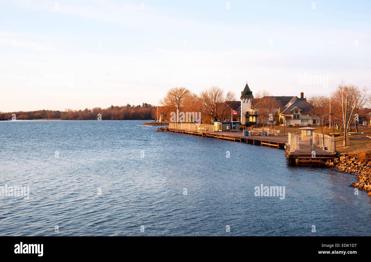 Gananoque, Ontario waterfront in the Thousand Islands region of Ontario, Canada on the St. Lawrence River Stock Photo