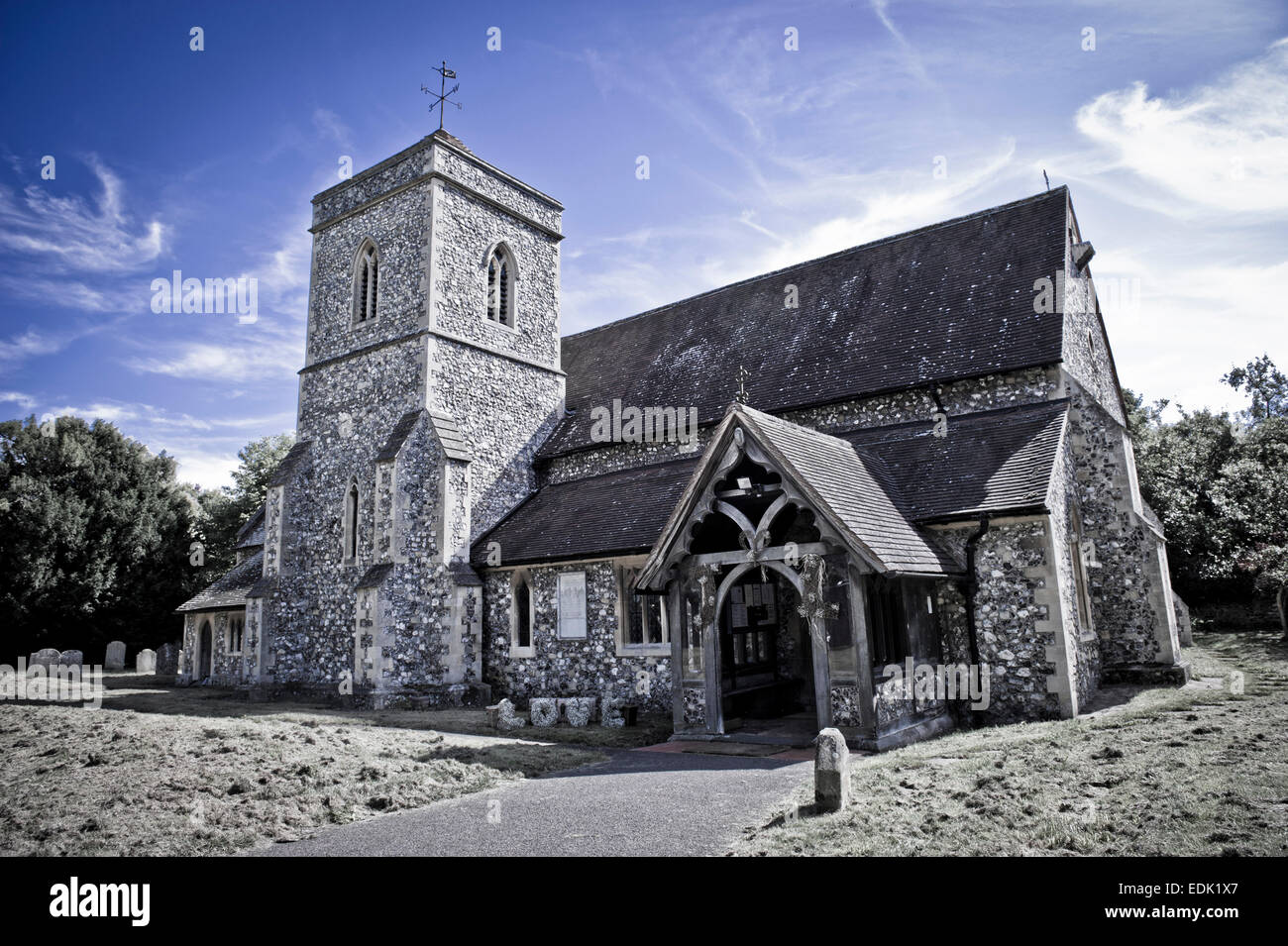 Old english church Stock Photo