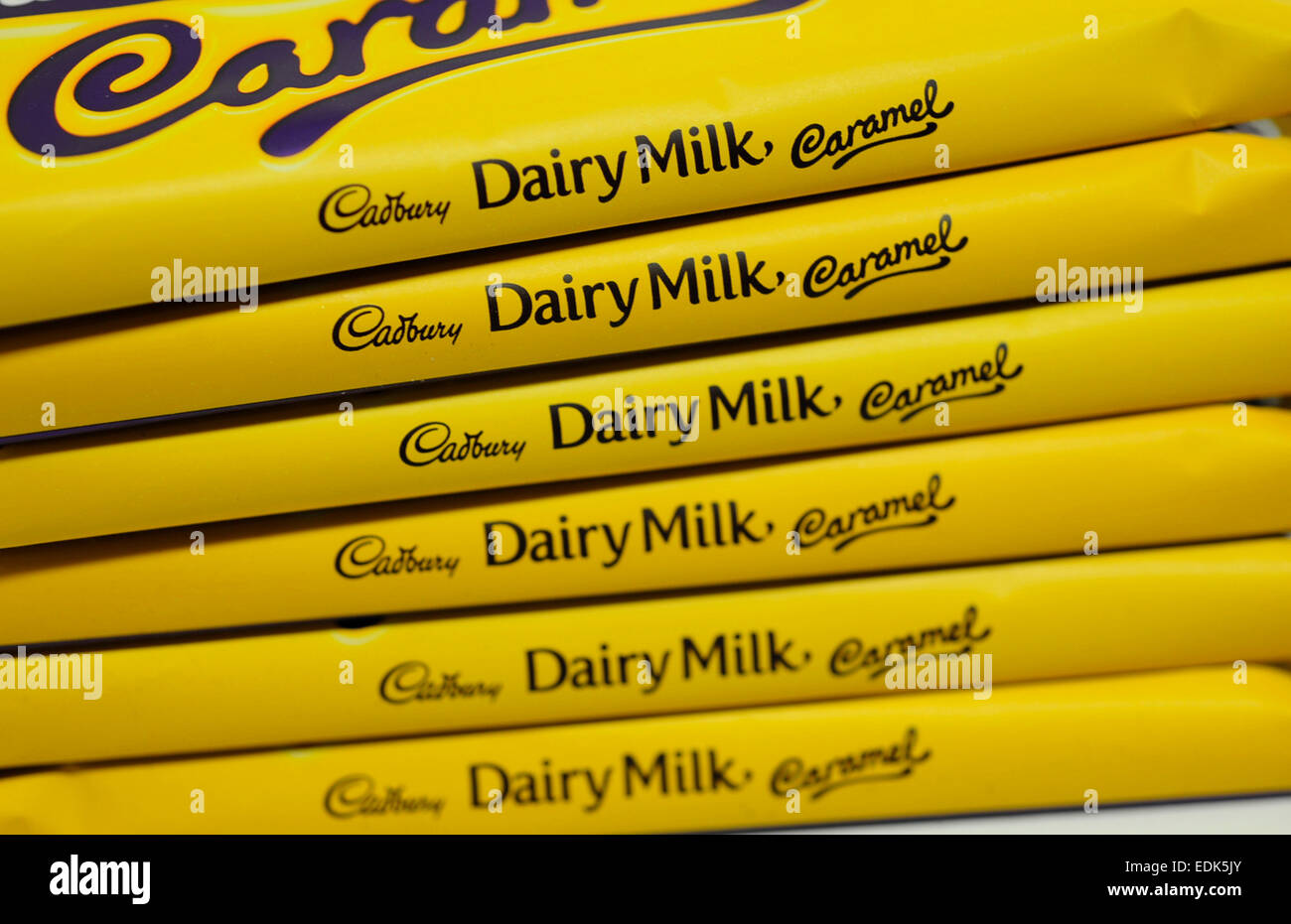 Dairy Milk caramel bar Stock Photo Alamy