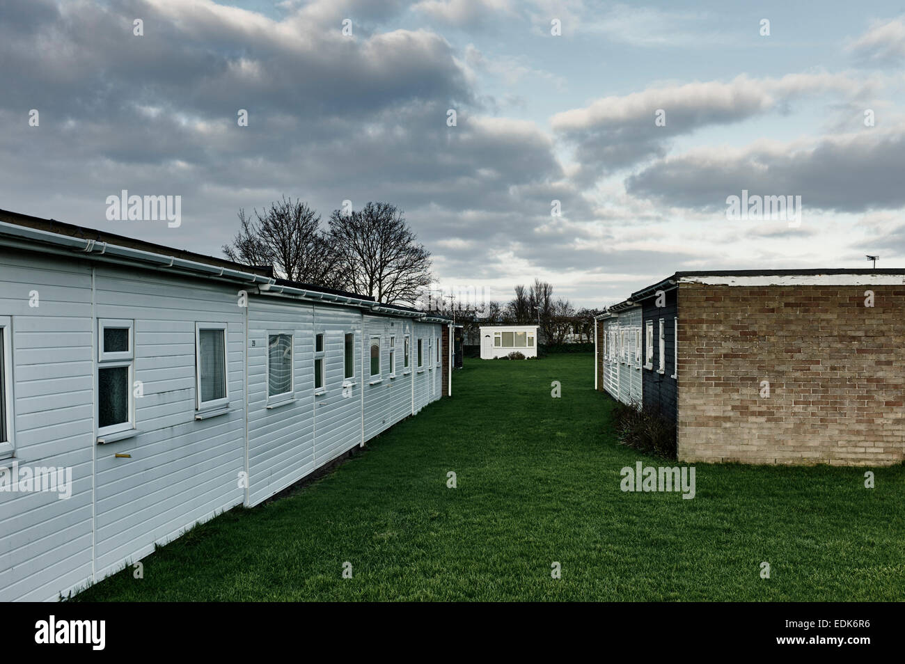 Chalets at California, Norfolk Stock Photo Alamy