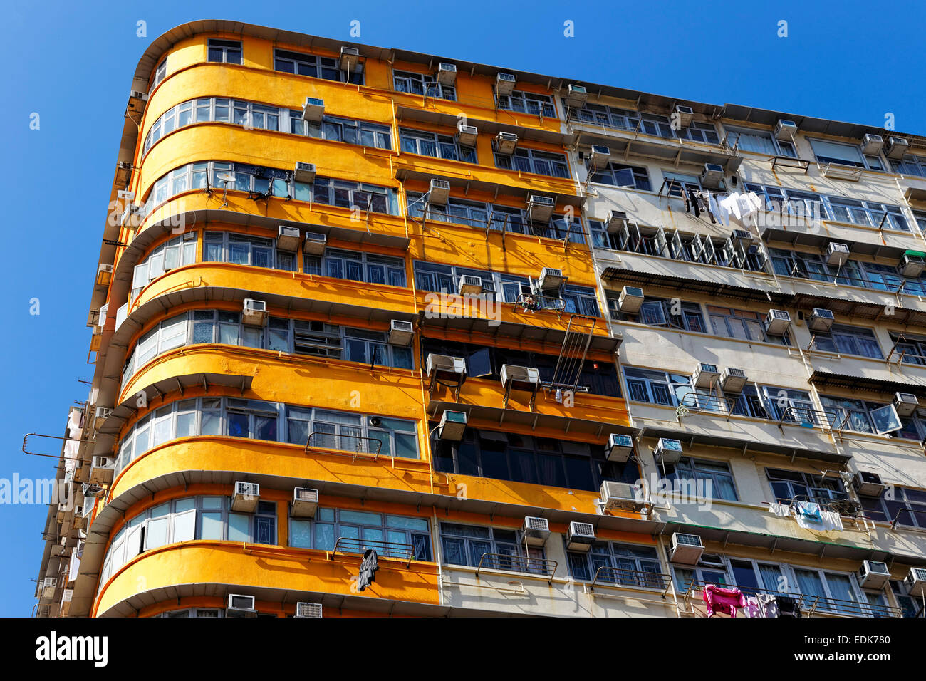 Old apartments in Hong Kong downtown at day Stock Photo - Alamy