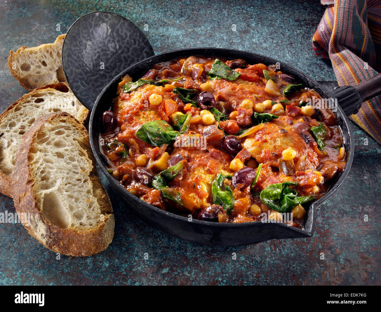 Spanish chicken stew Stock Photo Alamy