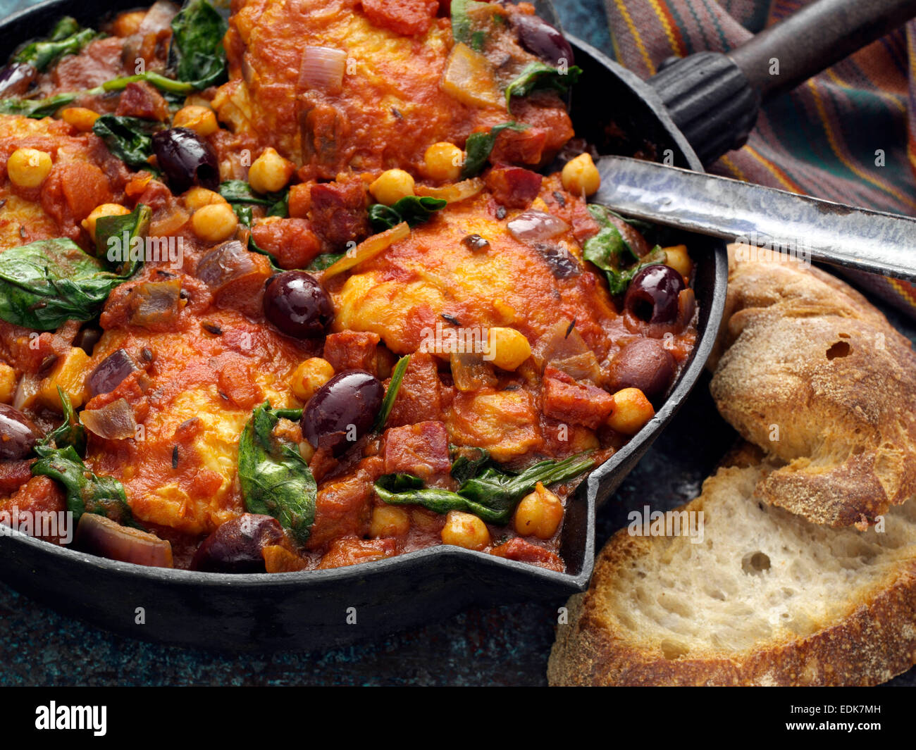Spanish chicken stew Stock Photo Alamy