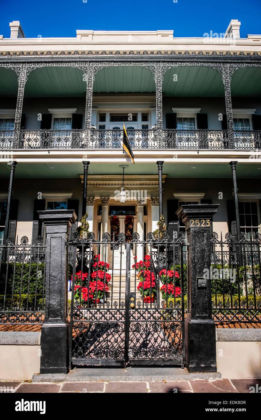 The GilmourParker House in the Garden District of New Orleans LA Stock
