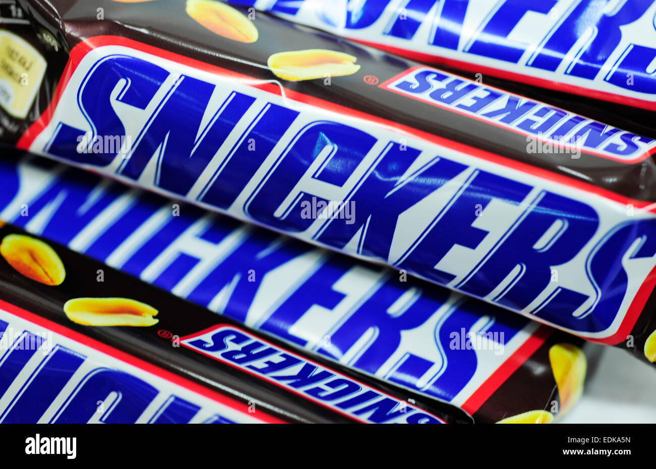 close up of snickers Stock Photo