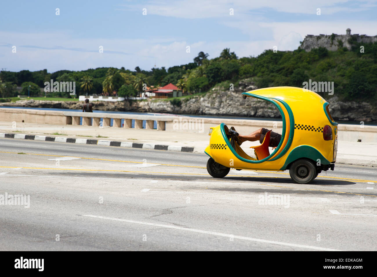 Coco Taxi in Havana, Cuba Stock Photo