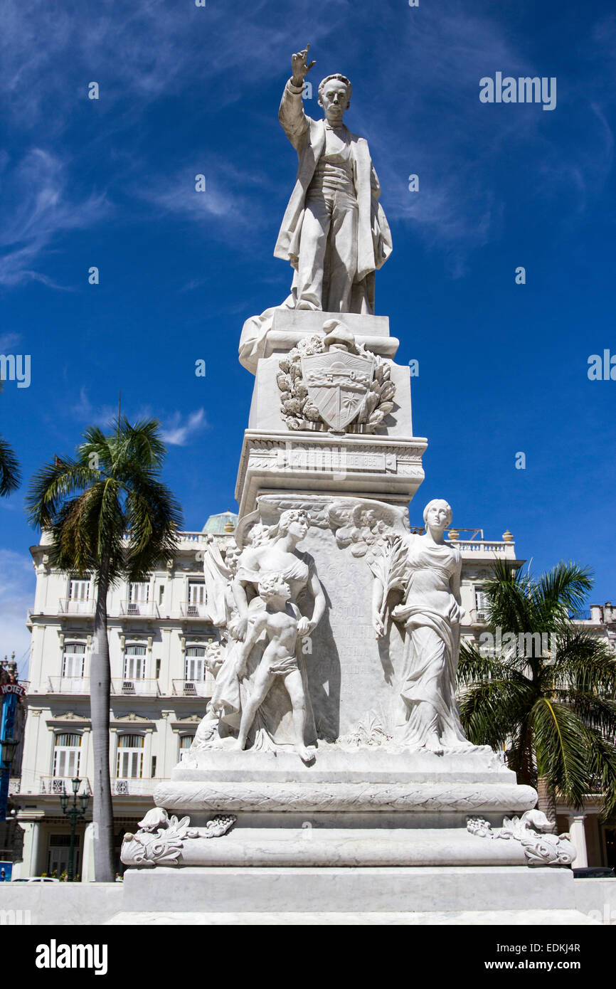Statue of Jose Marti Havana Stock Photo