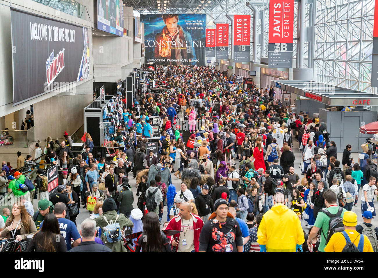 A crowd of visitors and fans to the New York ComicCon comic book and