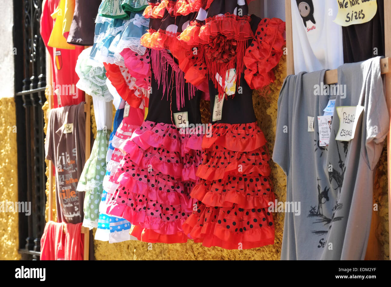 Flamenco Dresses Seville Stock Photos &amp; Flamenco Dresses Seville Stock ...