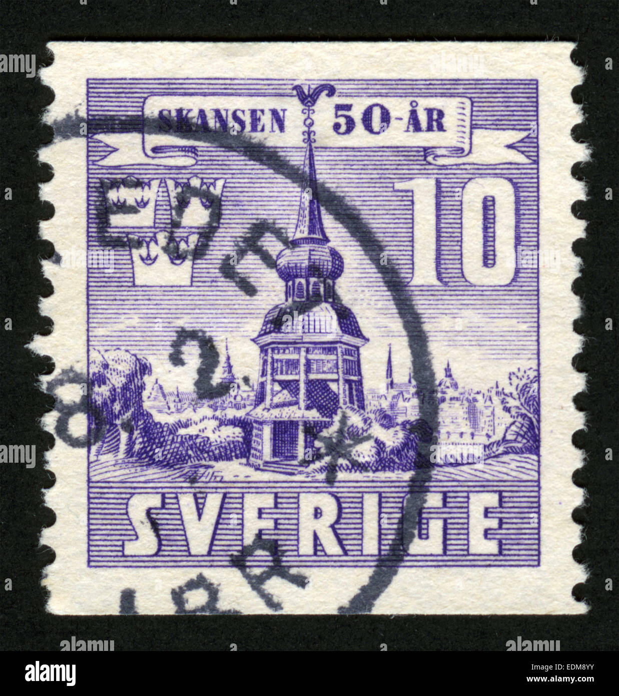 Sweden, postage stamp Stock Photo Alamy