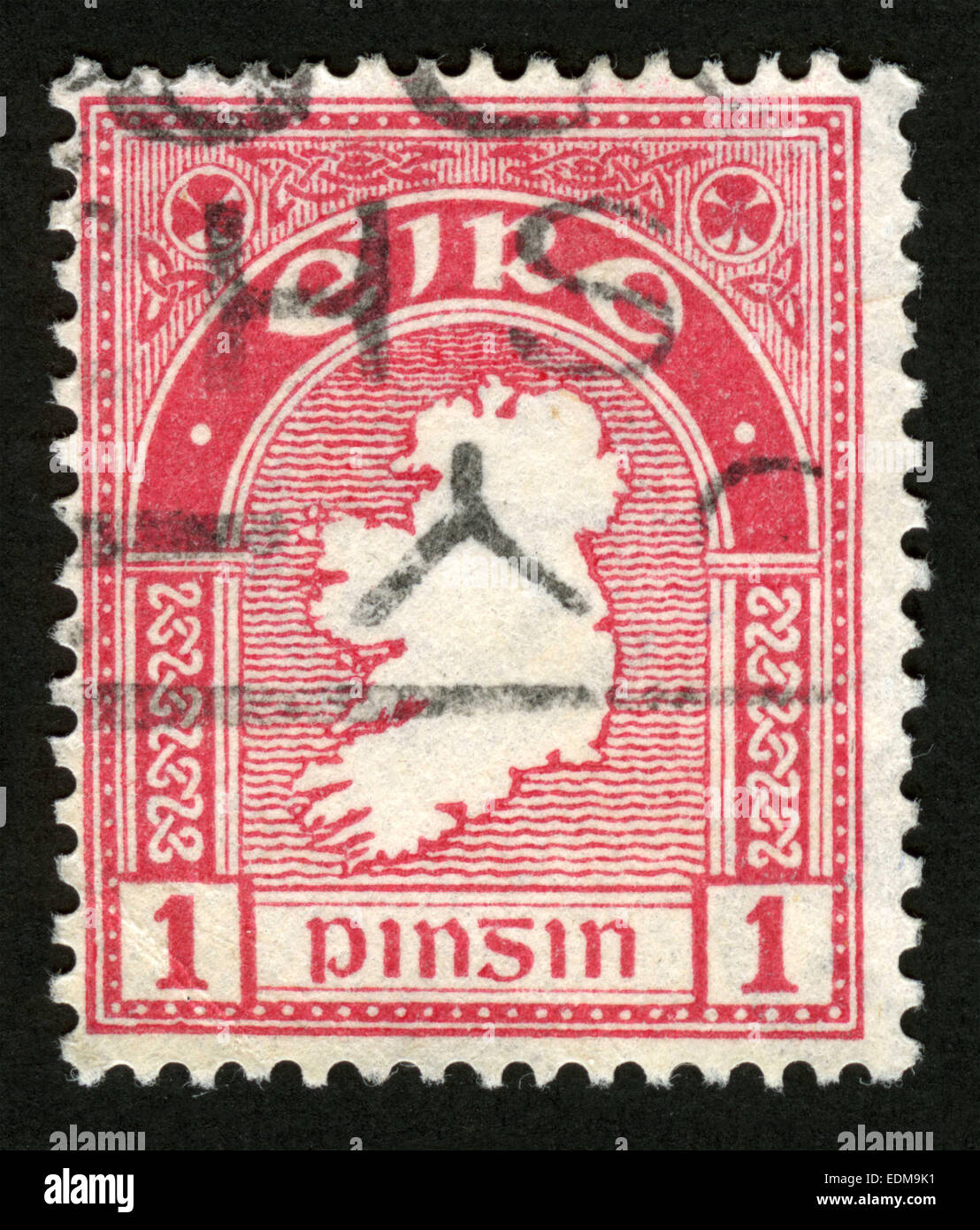 Ireland, "Map of Ireland" the first Irish postage stamp, 1922 Stock