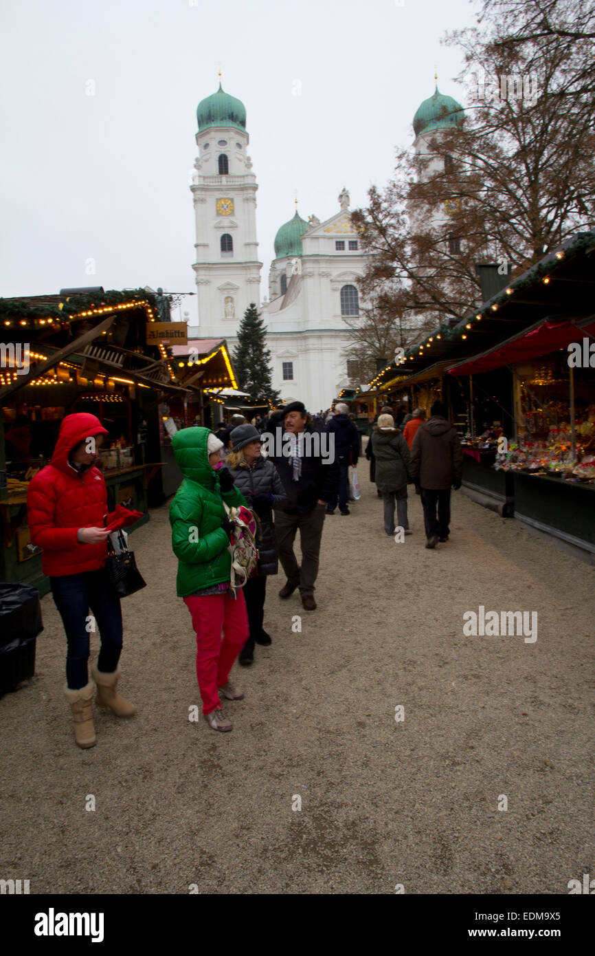 Passau's colorful Christmas Market takes place on the square in front