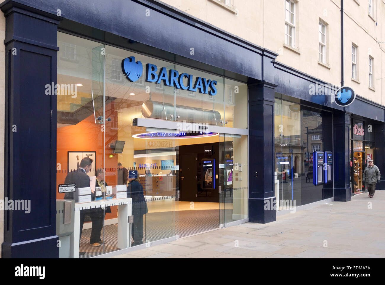 Barclays bank, City of Bath, England, UK Stock Photo