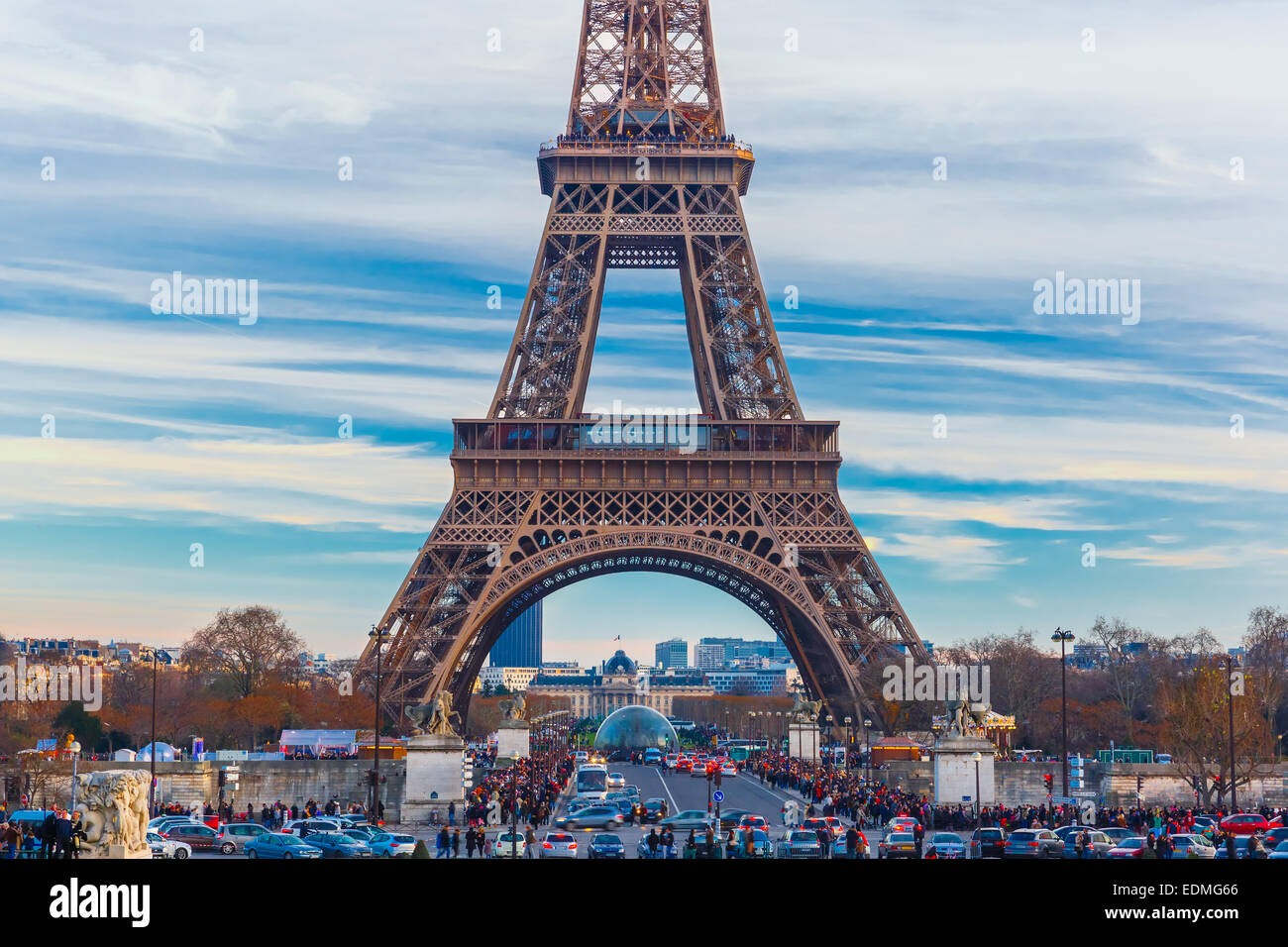 Vector Eiffel tower in Paris Stock Photo