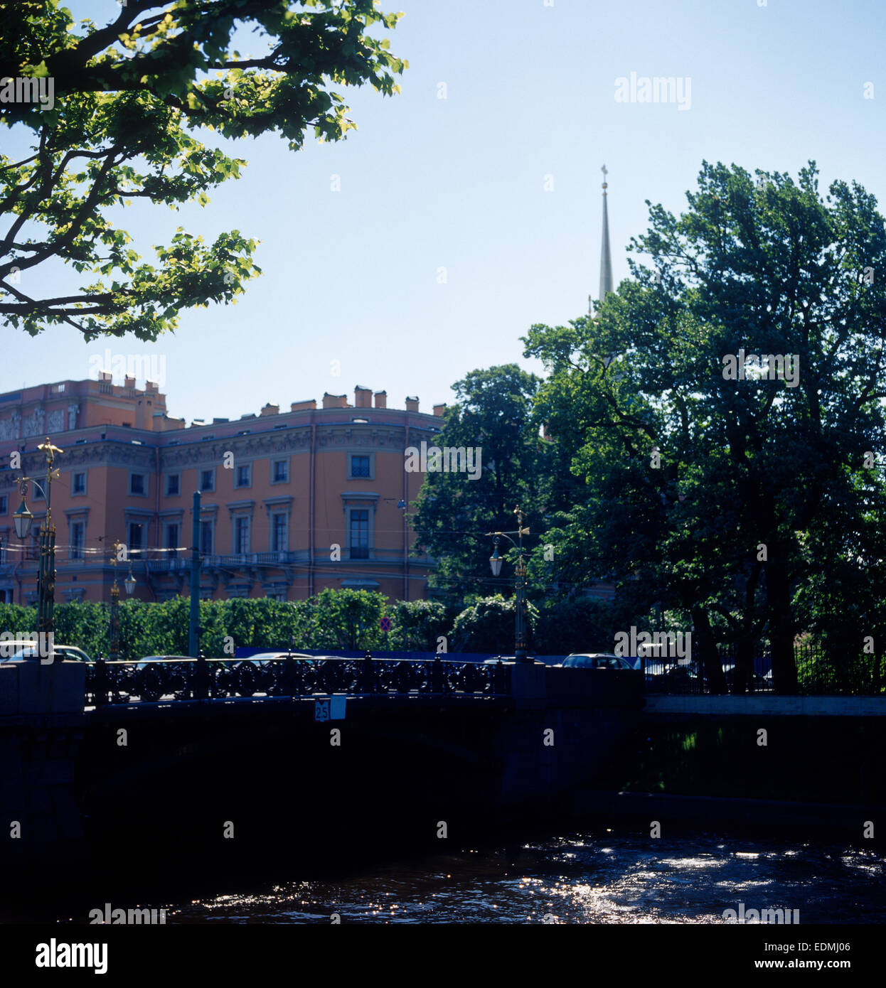 First garden bridge on Moyka river Stock Photo