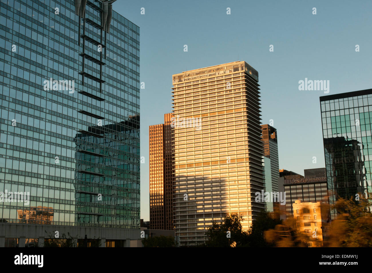 High rises in downtown Houston, Texas Stock Photo Alamy