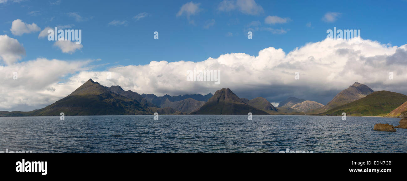 view from elgol to loch scavaig and the cuillins isle of skye Stock Photo