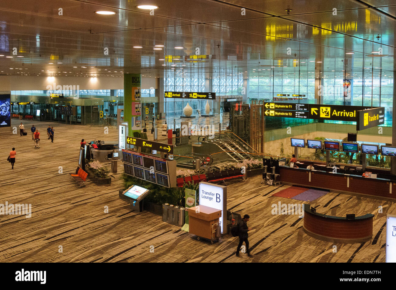 Singapore Changi international airport transit lounge Stock Photo Alamy