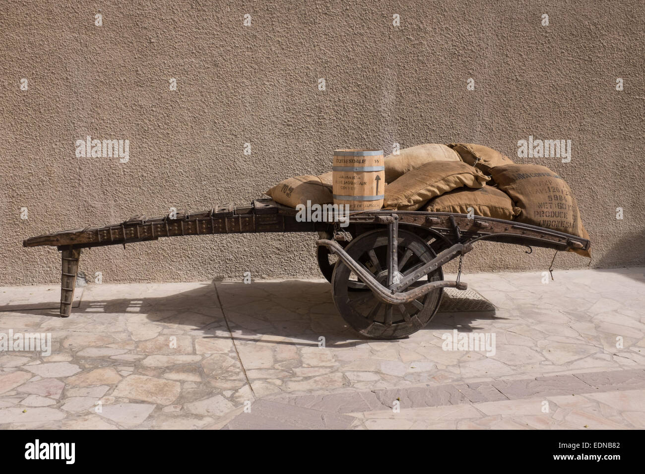 Old coffee cart in the old souk area, Dubai, United Arab Emirates