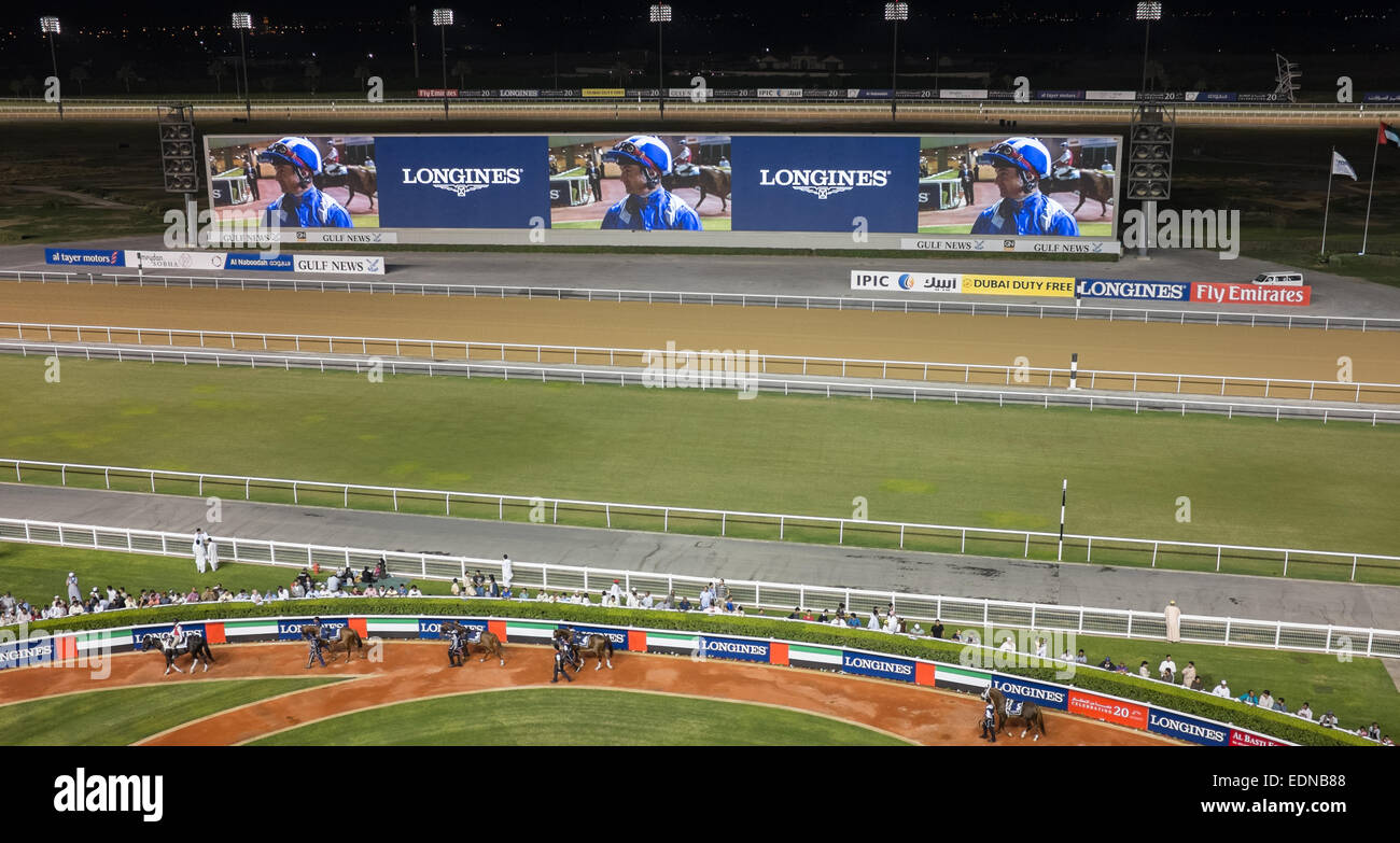 Meydan Racecourse, Dubai, United Arab Emirates, Middle East Stock Photo