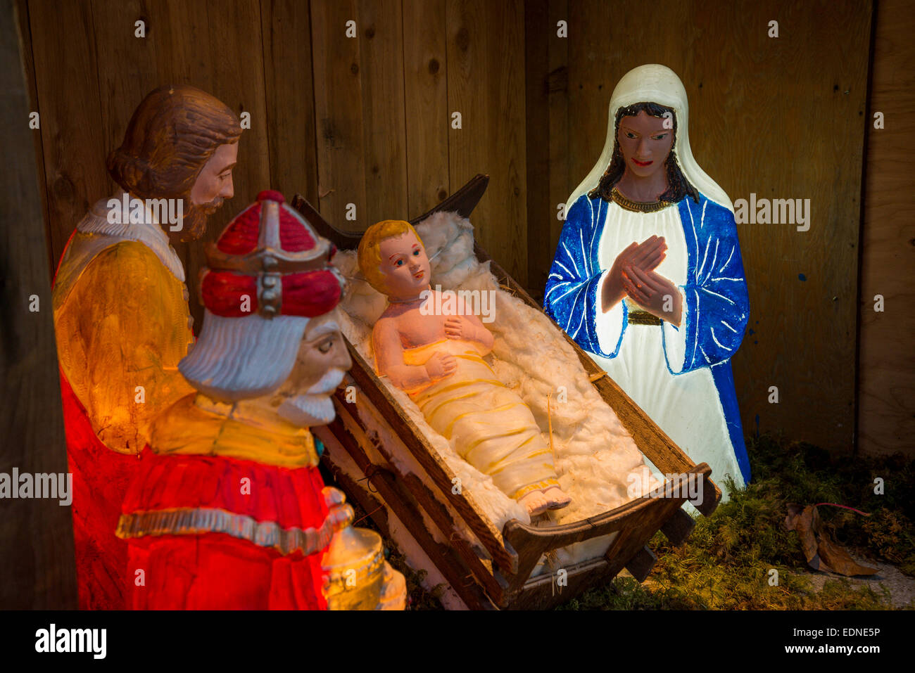 Christmas Nativity display. Stock Photo