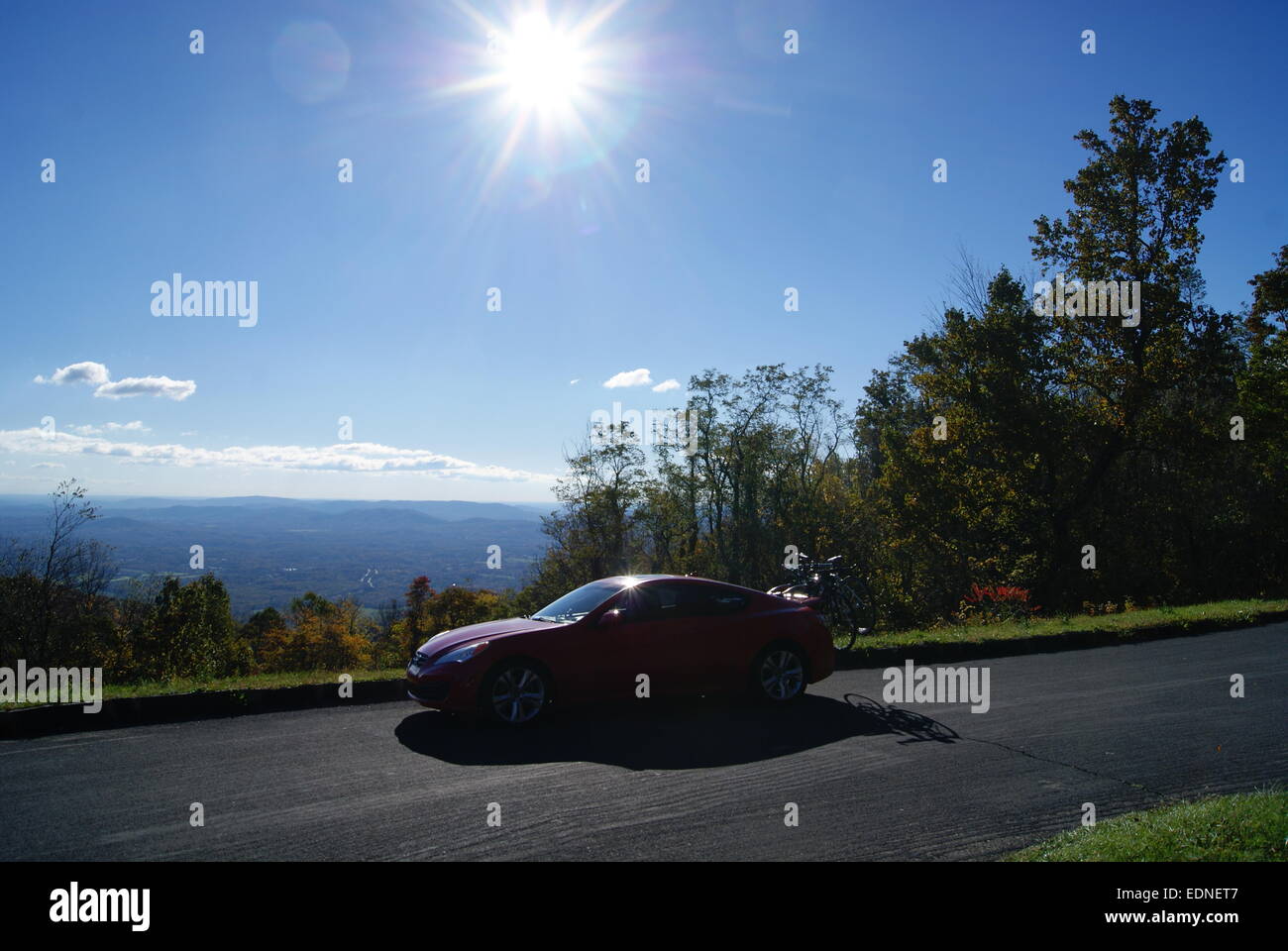 Car Skyline drive Shenandoah National Park Stock Photo Alamy