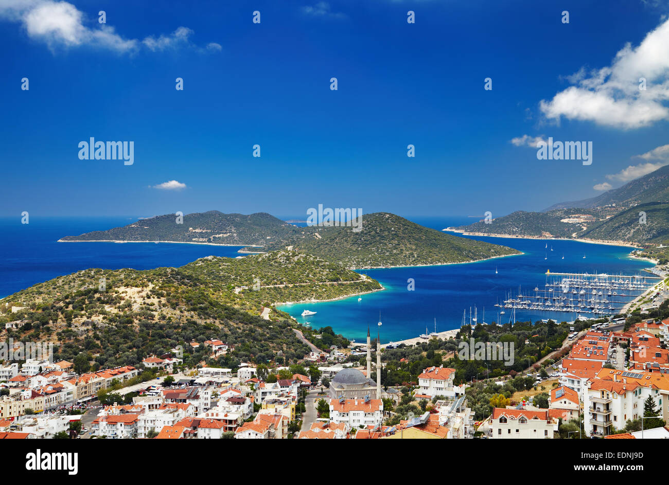 Town Kas, Mediterranean Coast, Turkey Stock Photo