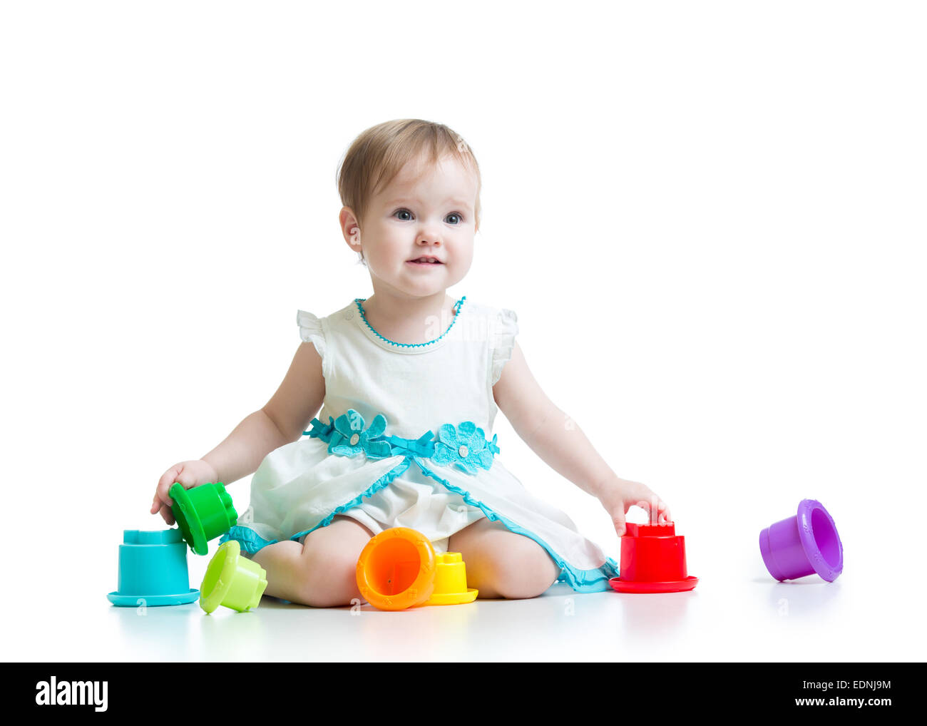 little girl playing with toys Stock Photo - Alamy