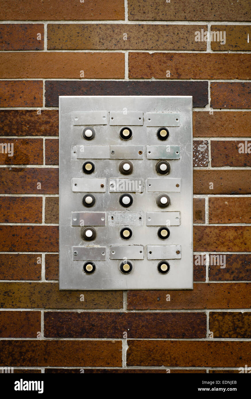 Grungy Apartment Intercom Stock Photo