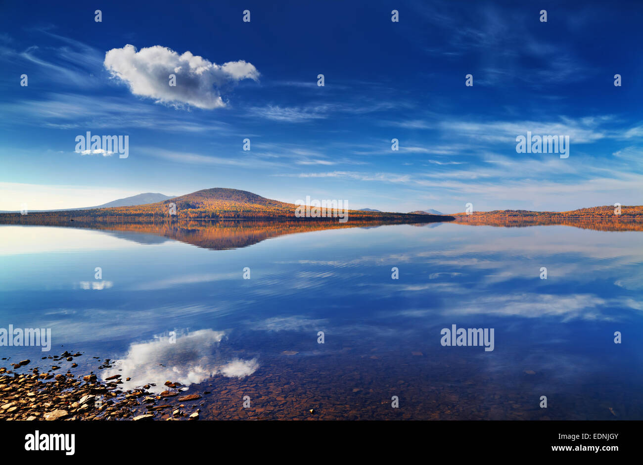 Lake Zuratkul in Ural Mountains, Russia Stock Photo