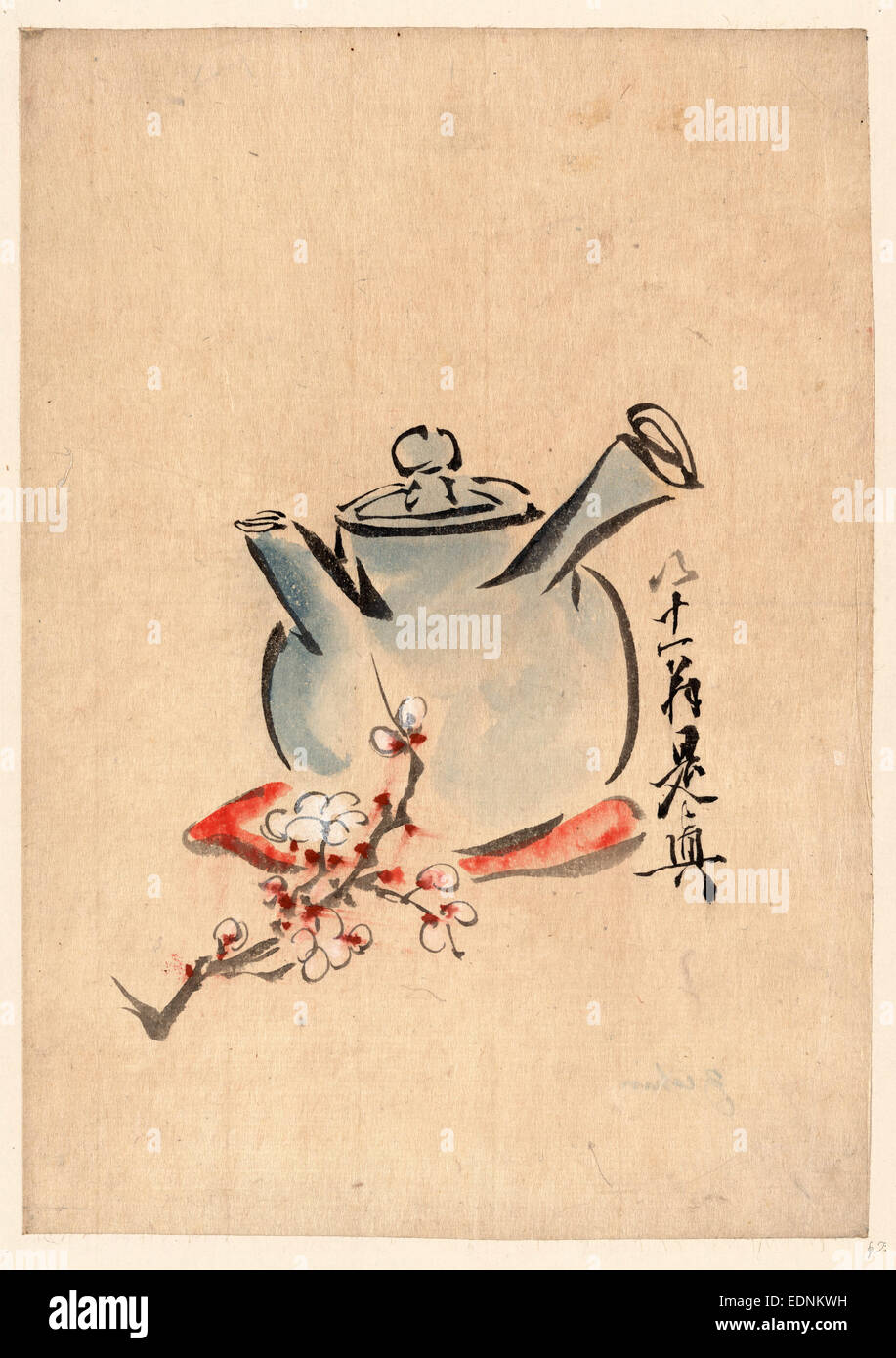 https://c8.alamy.com/comp/EDNKWH/teapot-with-cherry-or-plum-blossoms-between-1750-and-1850-1-painting-EDNKWH.jpg