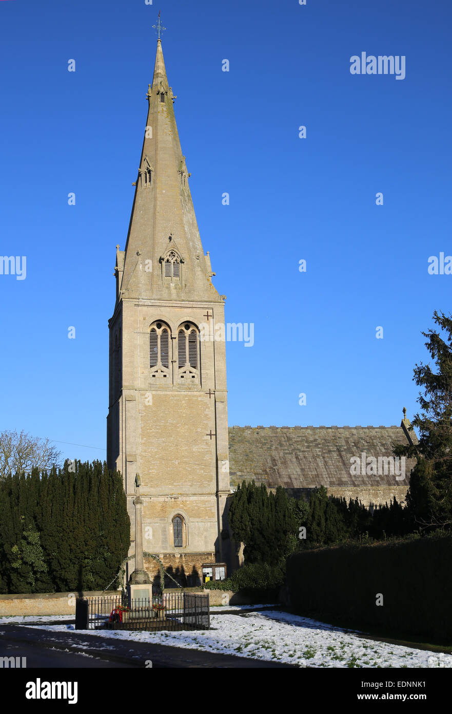 English country church St Andrews Church in Leasingham, Lincolnshire Stock Photo