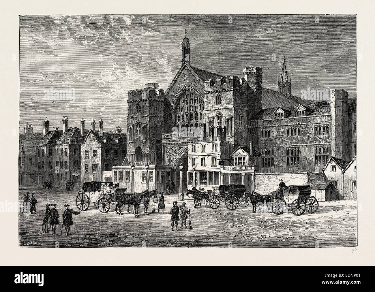 WESTMINSTER HALL, 1808, London, UK, 19th century engraving Stock Photo ...