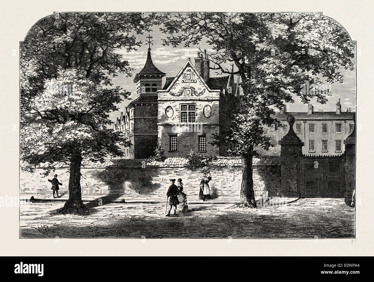 THE MARYLEBONE SCHOOLHOUSE IN 1780. London, UK, 19th century engraving