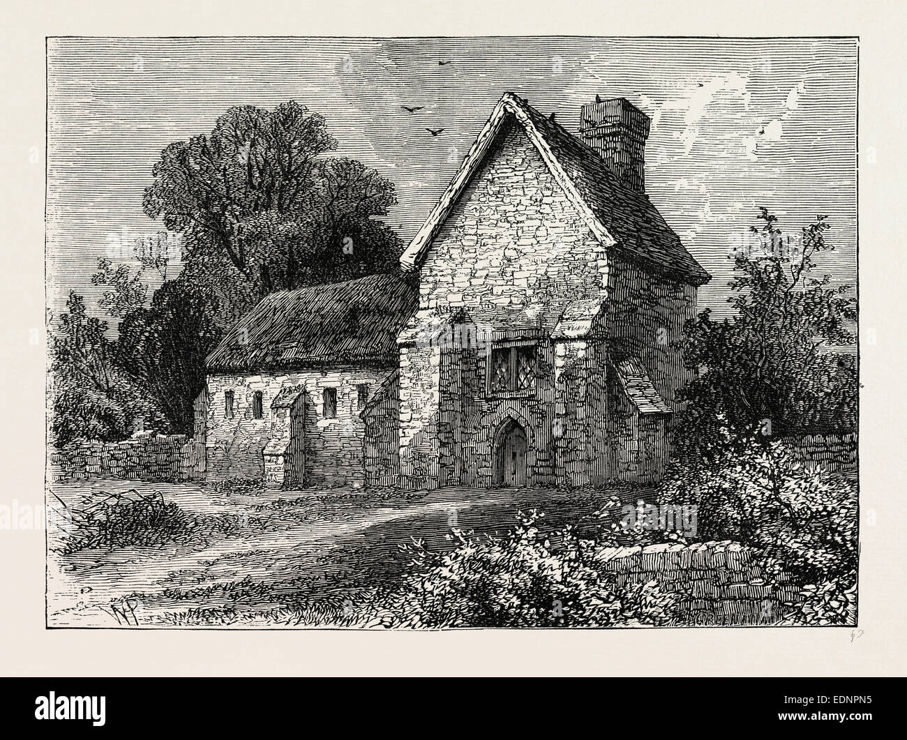 1750 Kilburn The priory KILBURN London c1880 old antique print picture