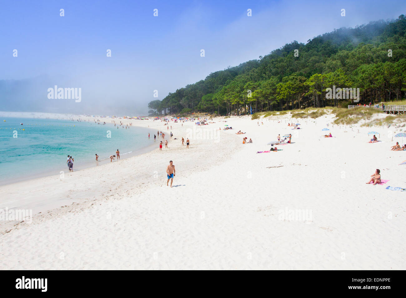 Rodas beach, Cies Islands, Vigo, Pontevedra, Galicia, Spain Stock Photo