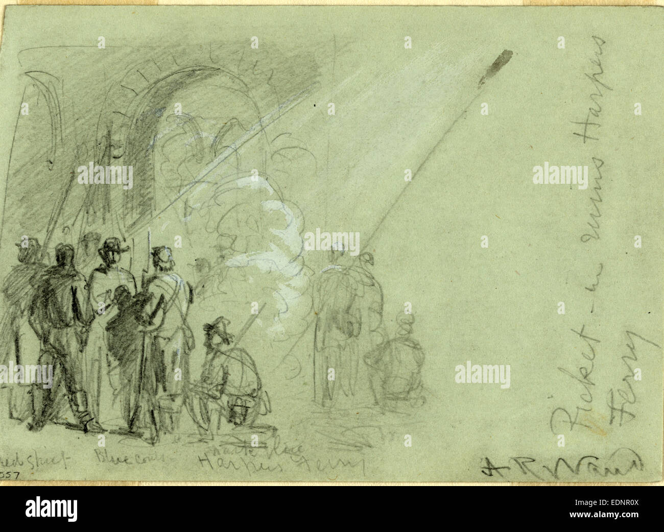 Picket in ruins Harpers Ferry, between 1860 and 1865, by Alfred R Waud ...