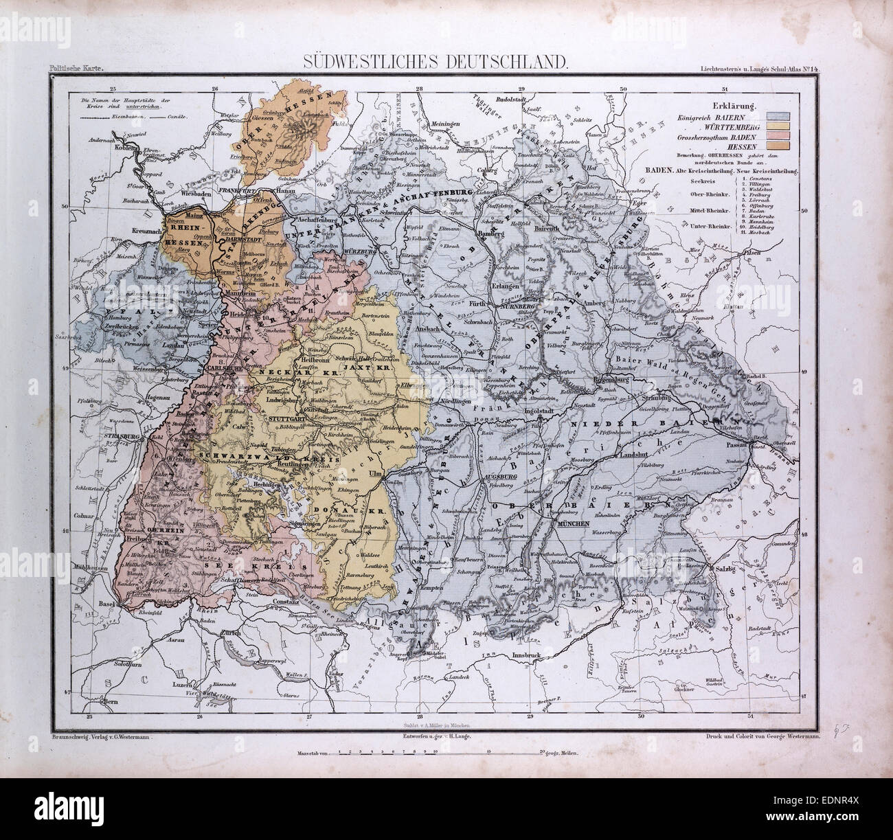 West germany map hi-res stock photography and images - Alamy