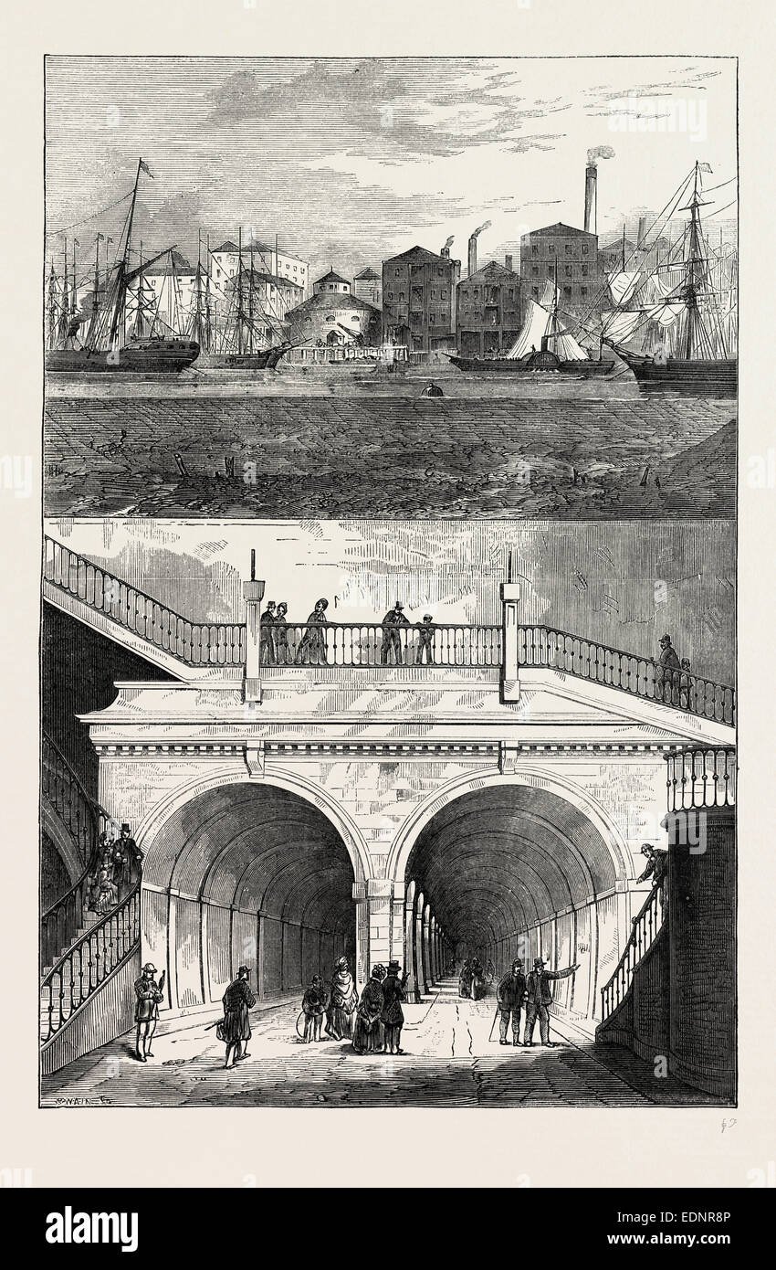 THE THAMES TUNNEL, London, UK, 19th century engraving Stock Photo