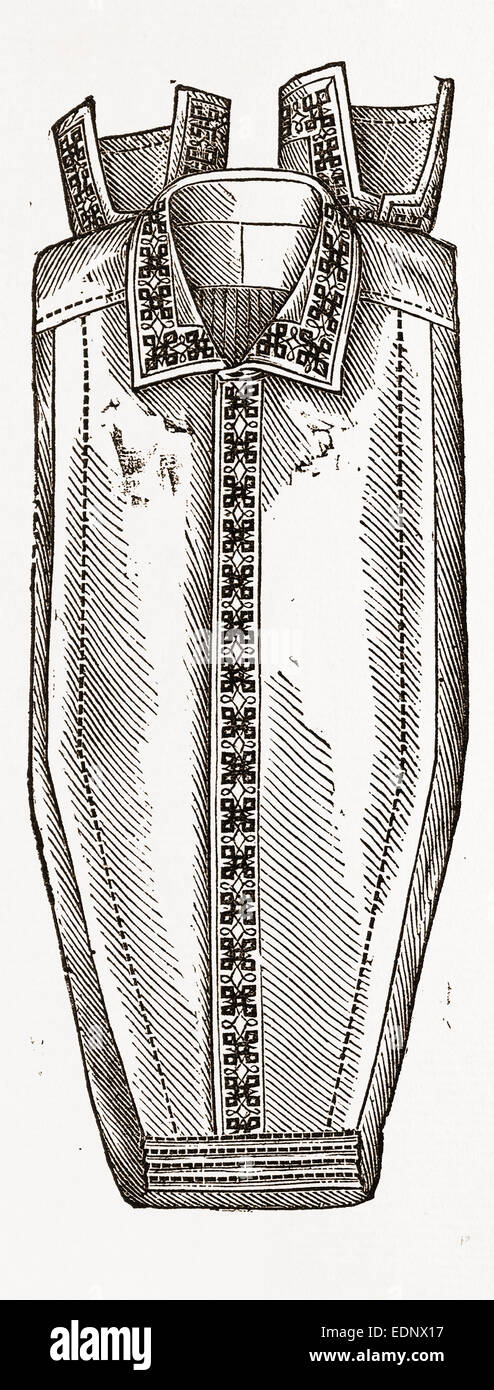 GENTLEMAN'S SHIRT, 19th CENTURY FASHION Stock Photo