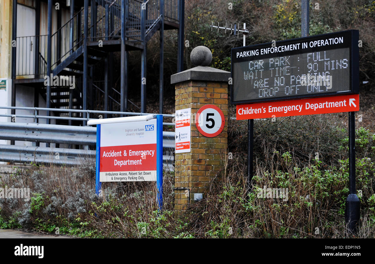 Brighton UK Accident & Emergency Department of the Royal Sussex