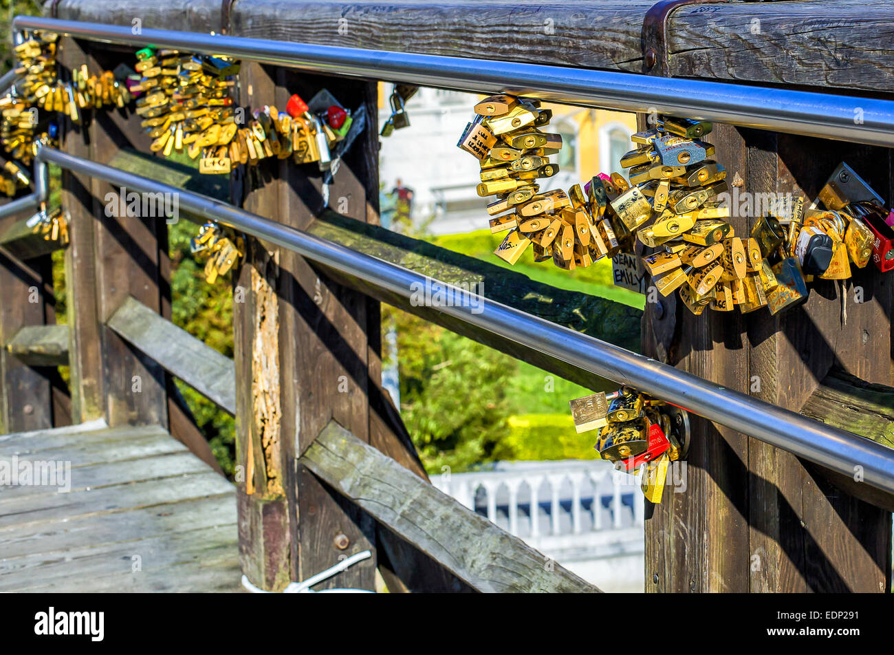 Padlocks on the Ponte dell'Accademia bridge in Venice Stock Photo Alamy