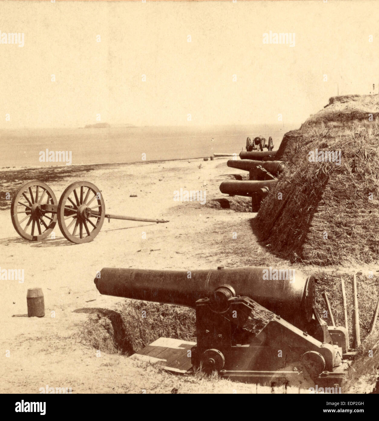 Water Battery of Fort Johnson, James Island, S.C., USA, US, Vintage