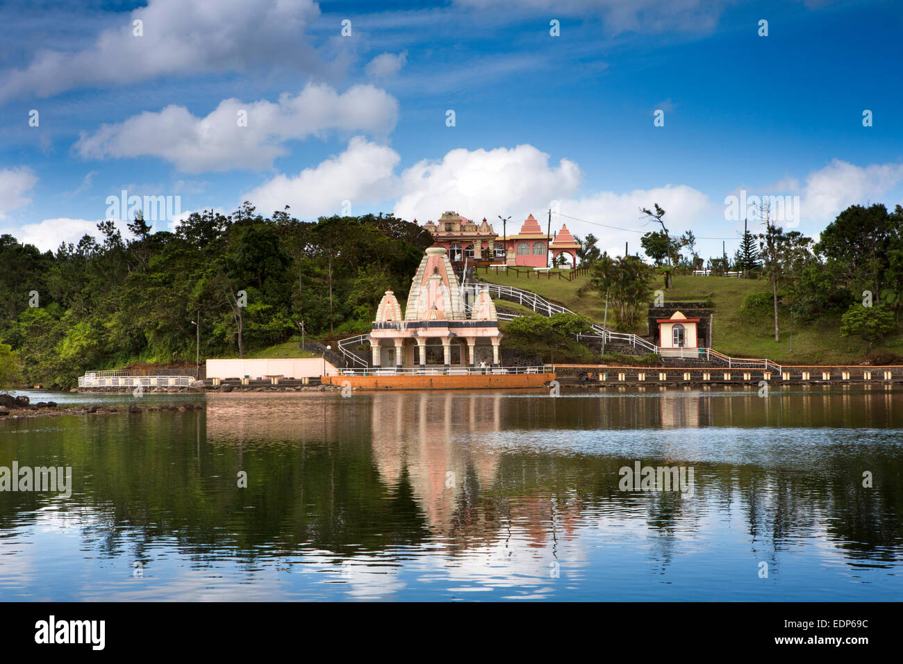 Mauritius, Grand Bassin, Ganga Talao sacred lake temple Stock Photo