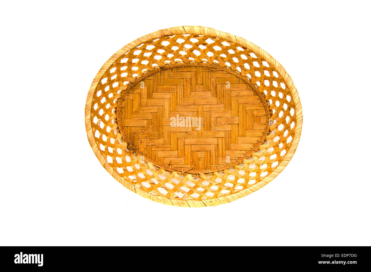 Empty wooden wicker plate basket hi-res stock photography and images - Alamy