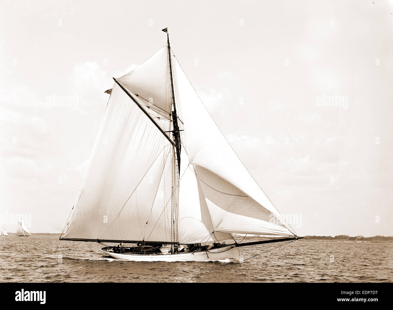 Thetis, Thetis (Yacht), Yachts, 1891 Stock Photo